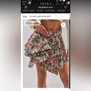 AKIRA GIVE ME FLOWERS MINI SKIRT Size LL